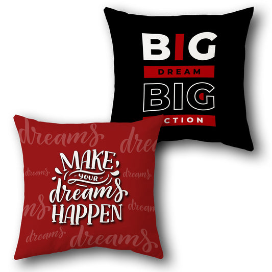 "Make Your Dreams Happen" Cushion (Front & Back)