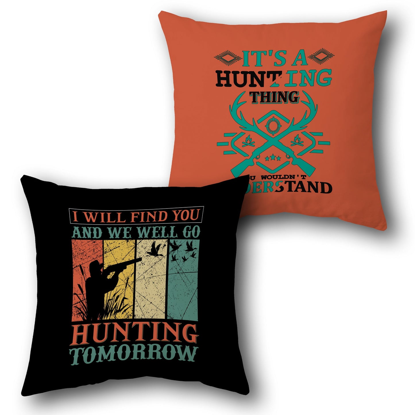 "Hunting Passion" Cushion (Front & Back)