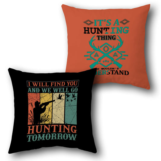 "Hunting Passion" Cushion (Front & Back)
