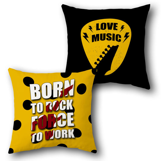 "Rock Music Vibe" Cushion (Front & Back)