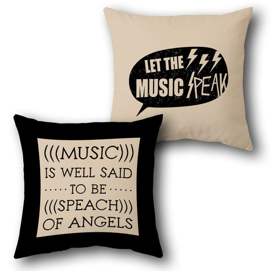 "Music Speech" Cushion (Front & Back)