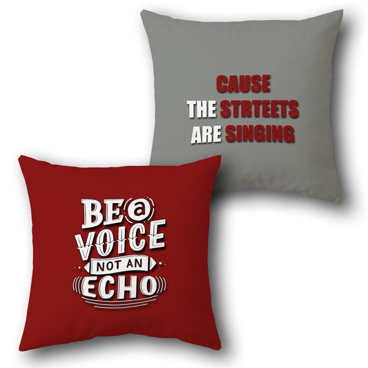 "Street Voice" Cushion (Front & Back)