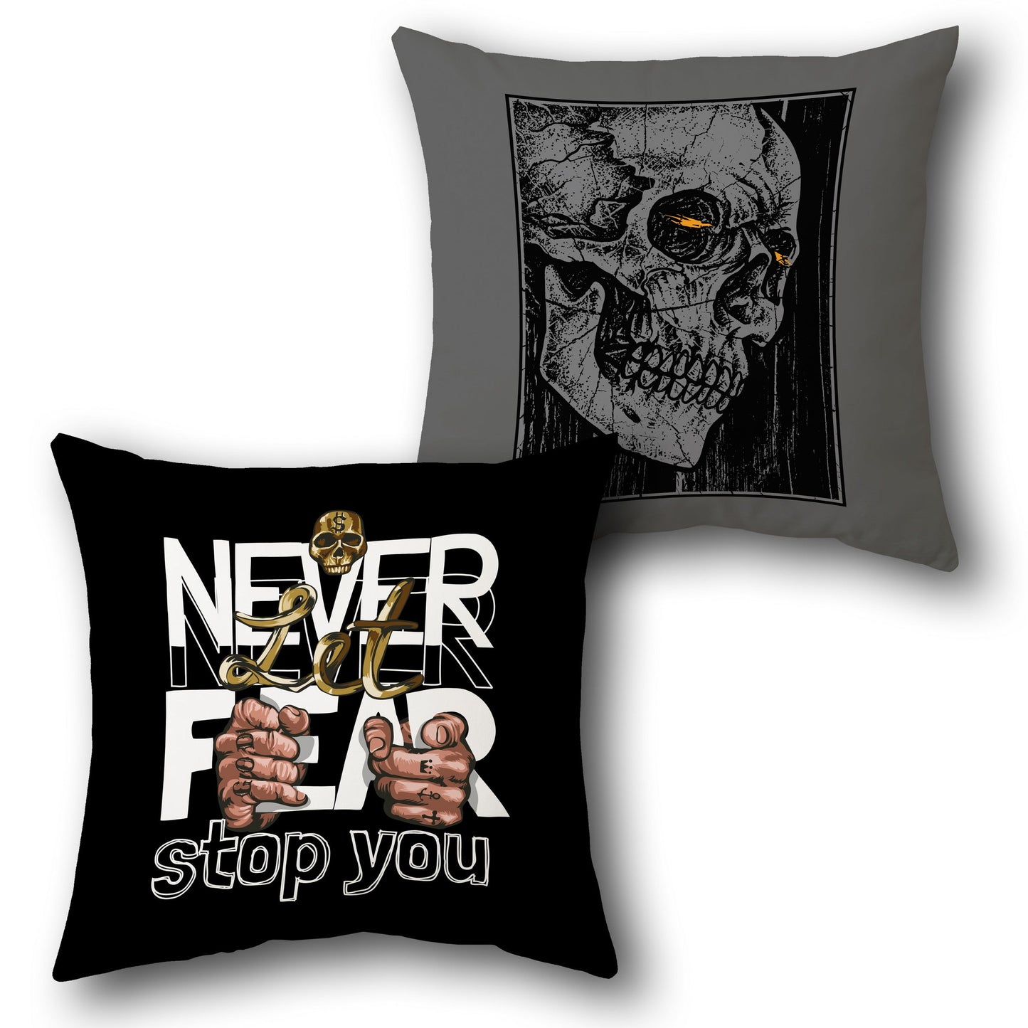 Fearless Skull Single Cushion (Front & Back)