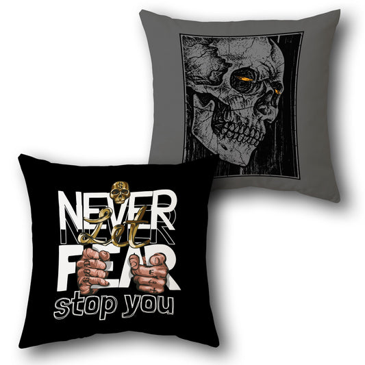 Fearless Skull Single Cushion (Front & Back)