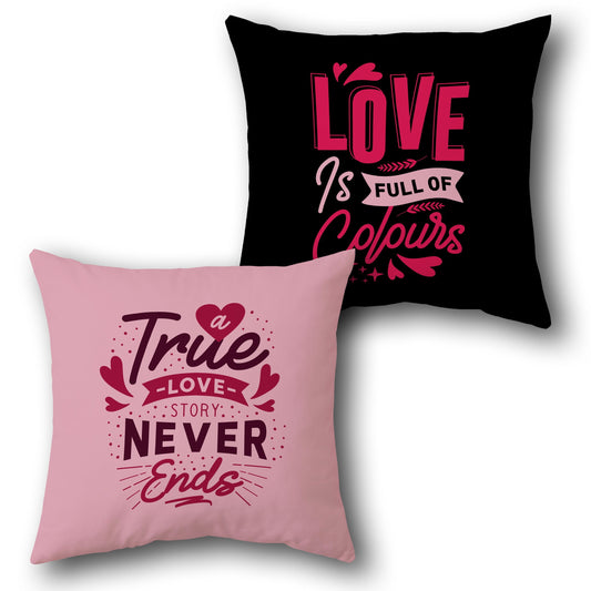 True Love Story Single Cushion (Front & Back)