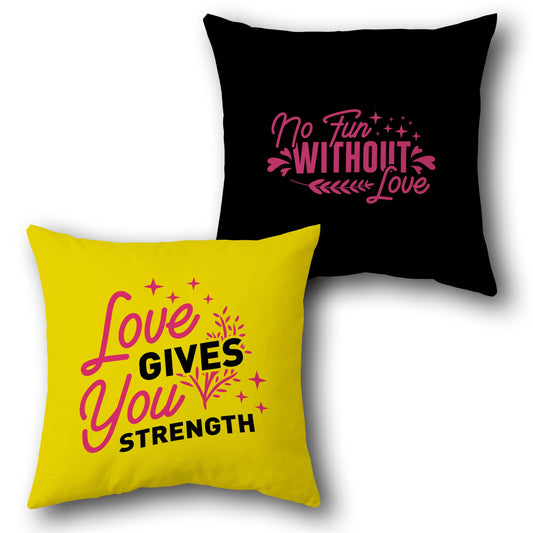 Love and Fun Single Cushion (Front & Back)