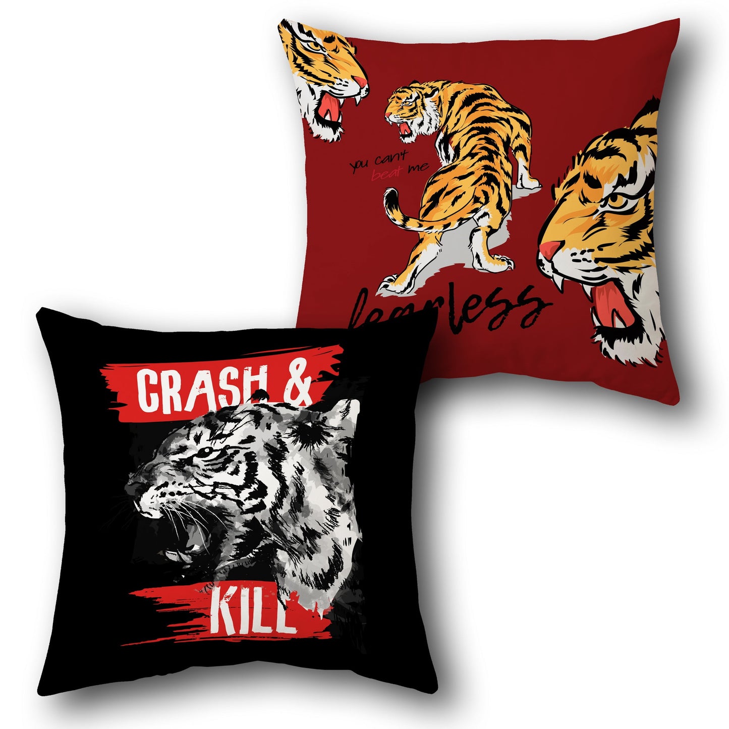 Fearless Tiger Single Cushion (Front & Back)