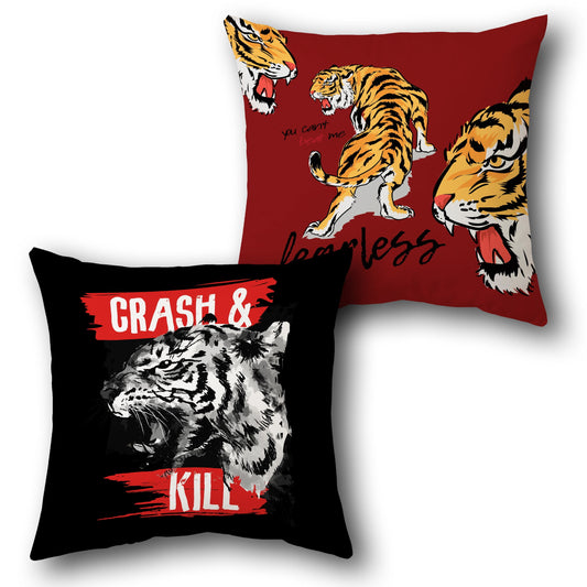 Fearless Tiger Single Cushion (Front & Back)