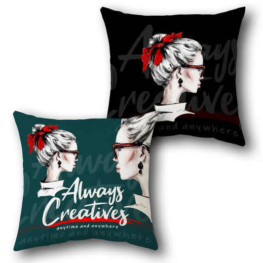 Always Creative Single Cushion (Front & Back)