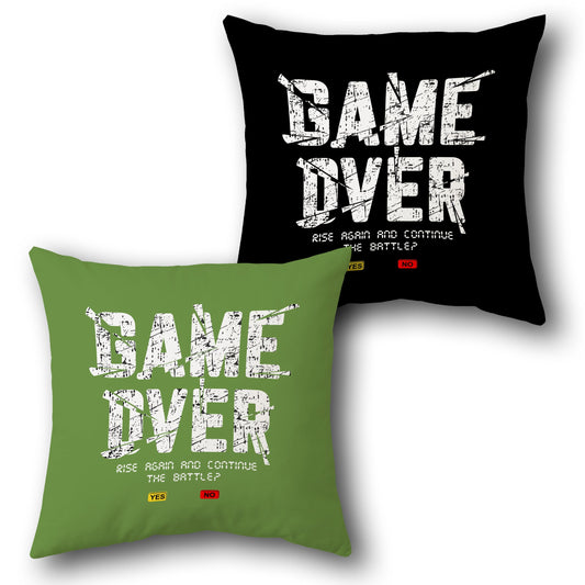 "Game Over & Rise Again (Front & Back) Cushion"