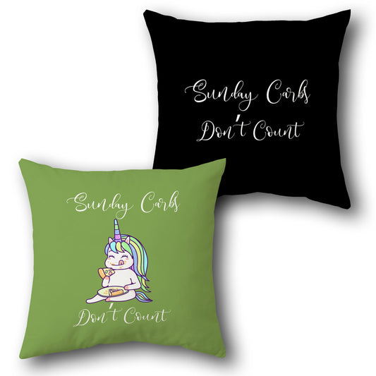 Sunday Carbs Unicorn Cushion (Front & Back)