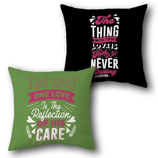 True Love Never Ending Cushion (Front & Back)