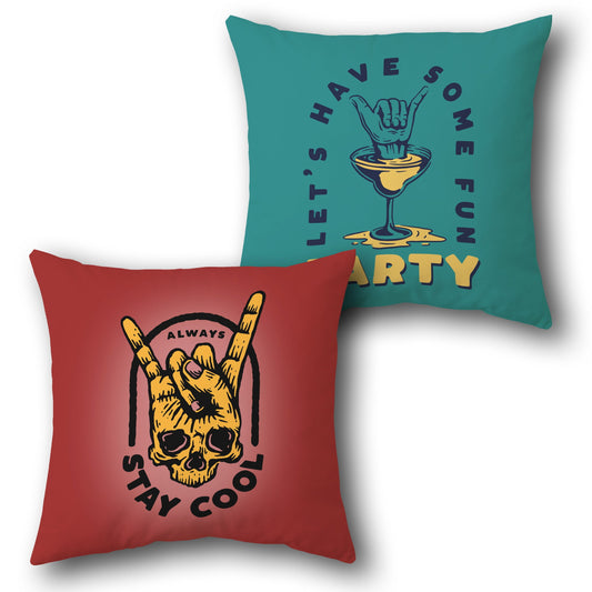 "Rock & Party" Cushion Single (Front & Back)