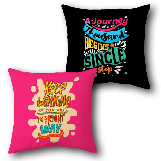 "Journey of a Thousand Miles" Cushion Single (Front & Back)