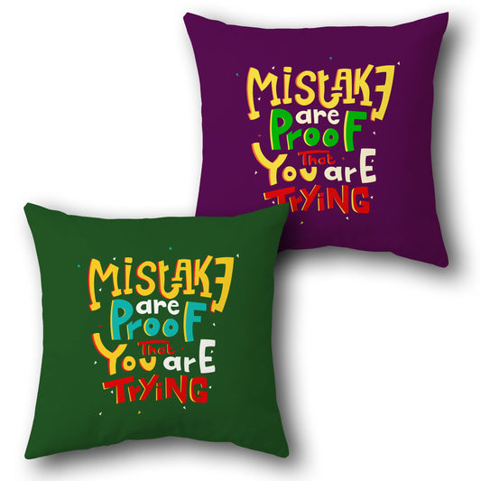 "Mistakes Are Proof" Cushion (Front & Back)