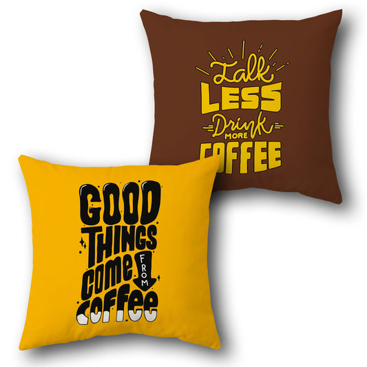 "Coffee Motivation" Cushion (Front & Back)