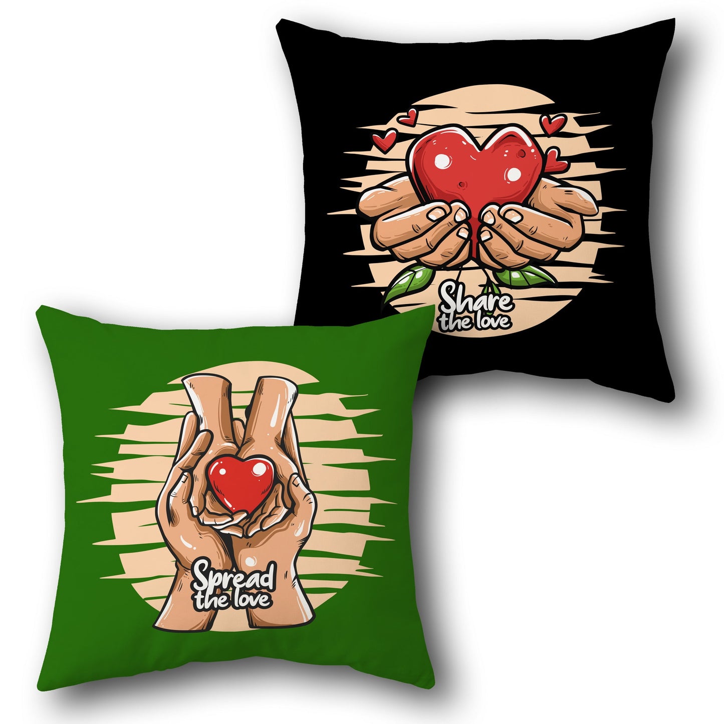 "Spread The Love" Cushion (Front & Back)