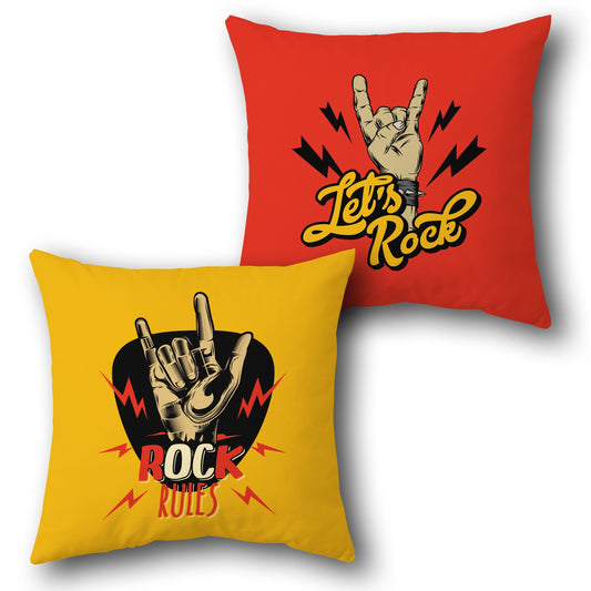 "Rock Rules" Cushion (Front & Back)