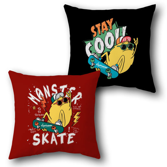 "Monster Skate" Cushion (Front & Back)