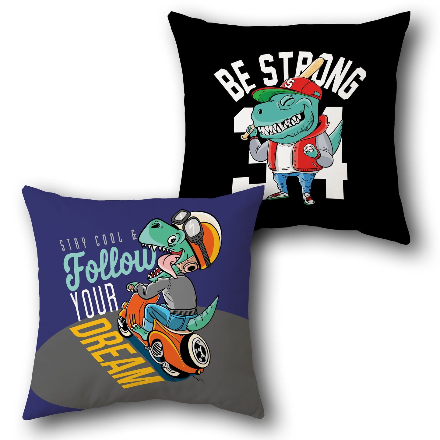"Dino Dreams" Cushion (Front & Back)