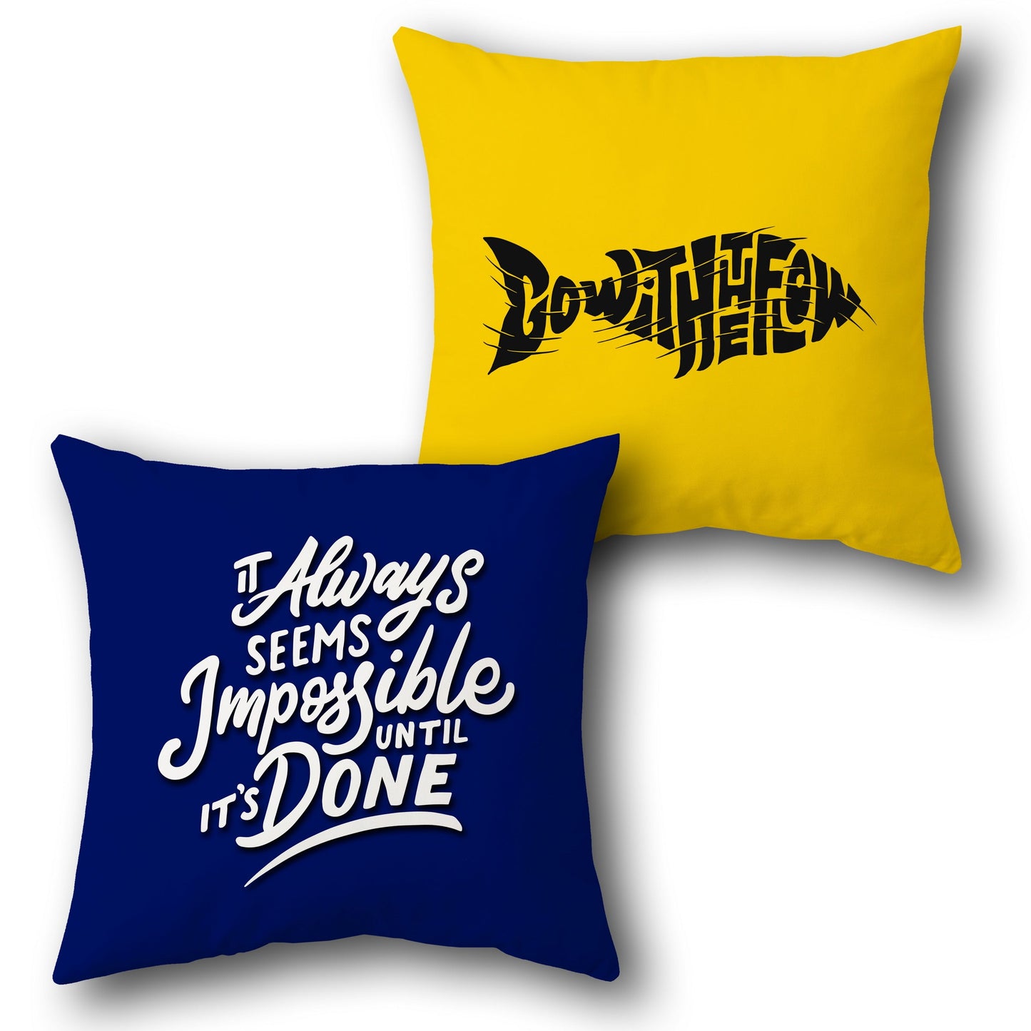 Motivational Go With The Flow Cushion (Front & Back)
