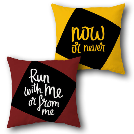 Run With Me Motivational Cushion (Front & Back)