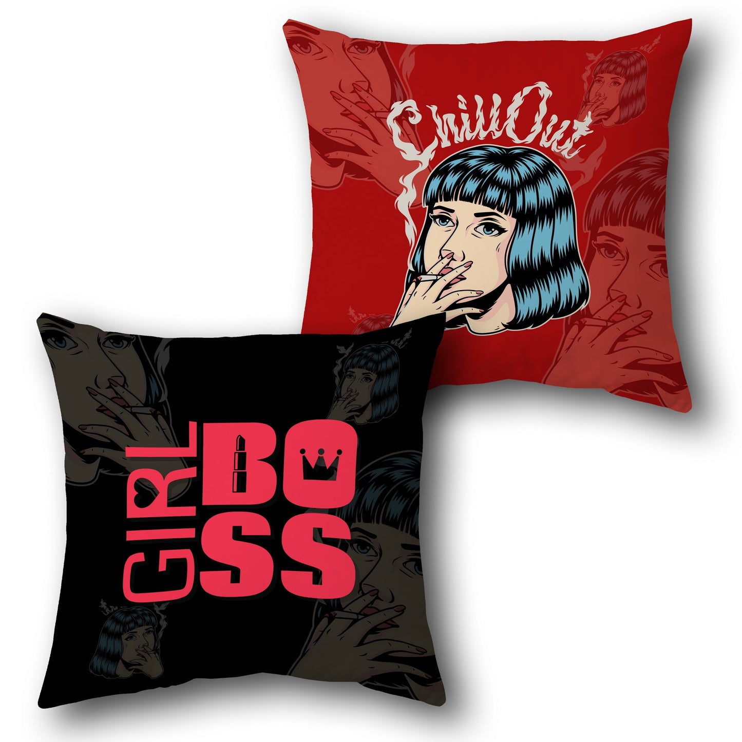 Girl Boss Chill Out Cushion (Front & Back)