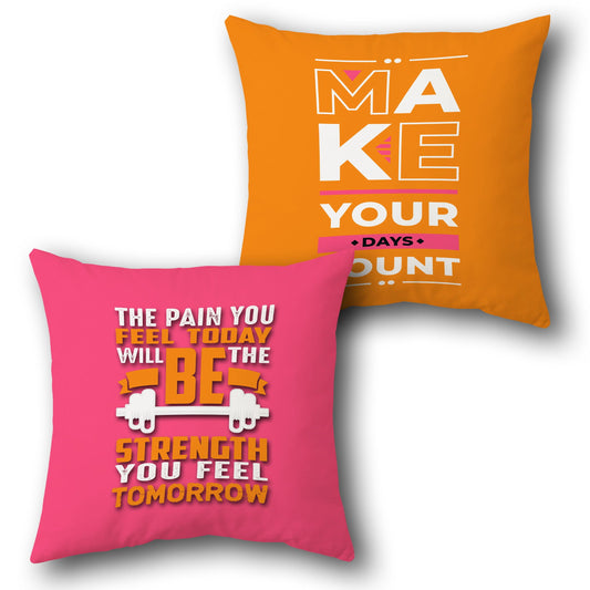 Make Your Days Count Fitness Cushion (Front & Back)
