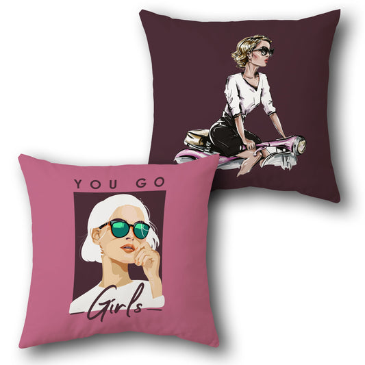 You Go Girls Cushion (Front & Back)