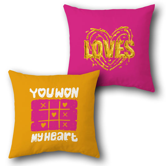 You Won My Heart Loves Cushion (Front & Back)