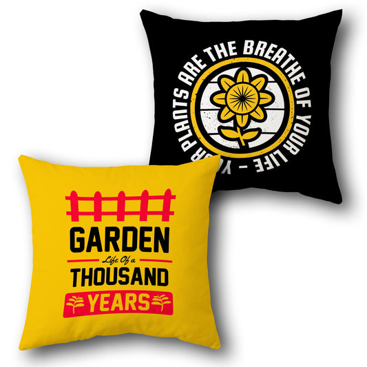 "Garden of a Thousand Years" Nature Cushion (Front & Back)