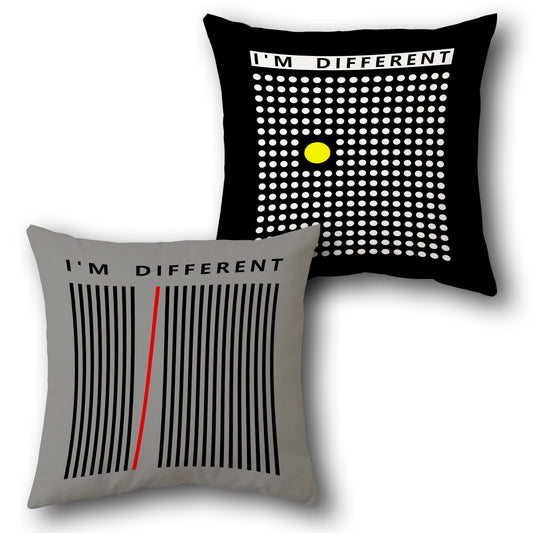 "I'm Different" Minimalist Cushion (Front & Back)