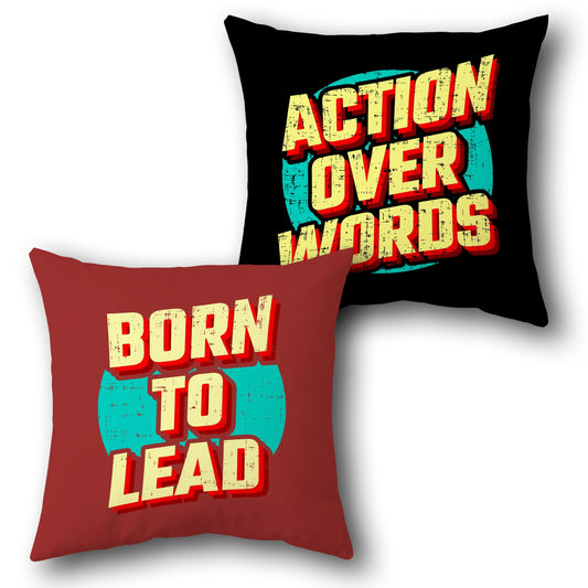 "Action Over Words" Leadership Cushion (Front & Back)