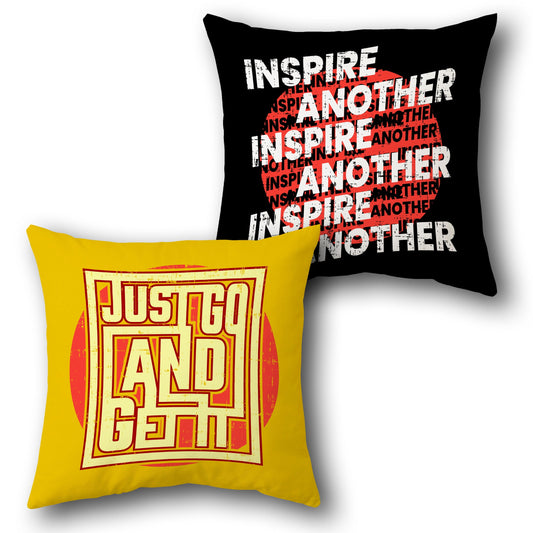 "Just Go and Get It" Motivational Cushion (Front & Back)