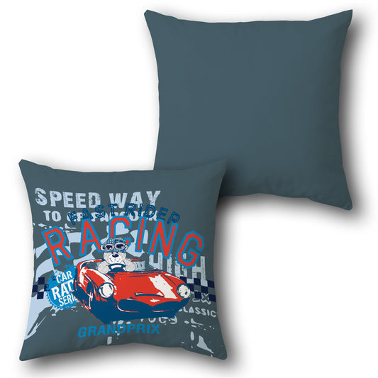 Speed Way Racer Bear Cushion (Single, Front & Back)