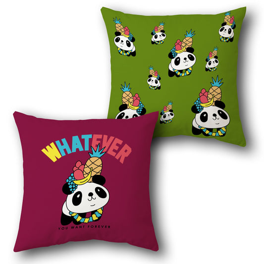 "Whatever Panda" Cushion (Front & Back)