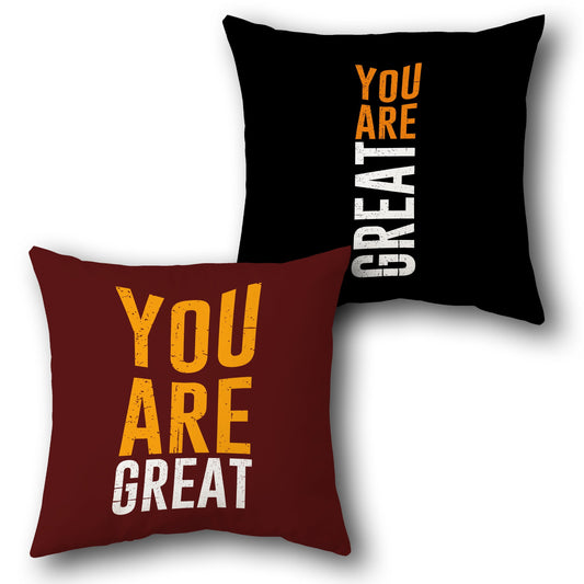 "You Are Great" Motivational Cushion (Front & Back)
