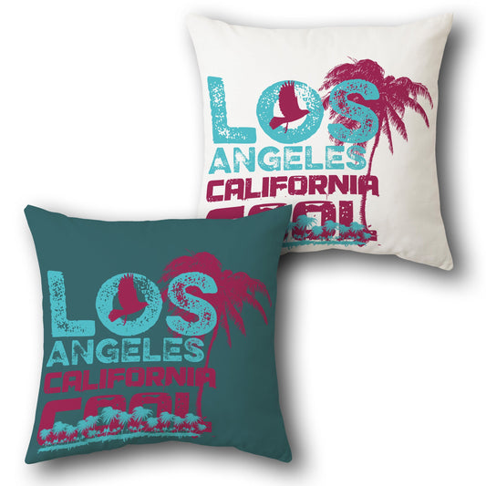 Los Angeles California Cool Cushion (Single, Front & Back)