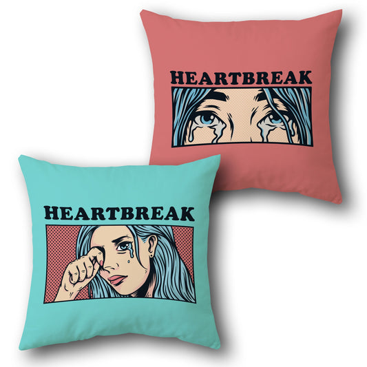 Heartbreak Pop Art Cushion (Front & Back)