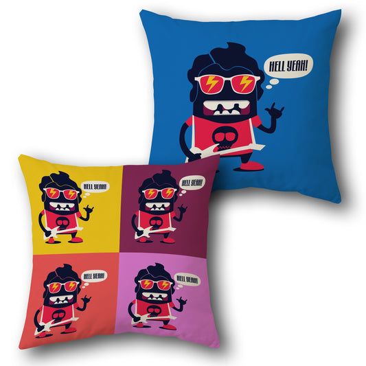 Hell Yeah Rocker Cushion (Single, Front & Back)