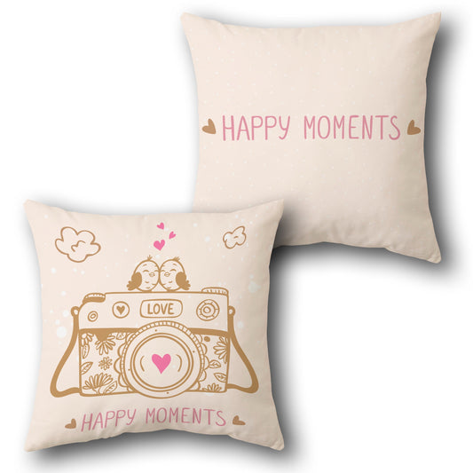 Happy Moments Camera Cushion (Single, Front & Back)