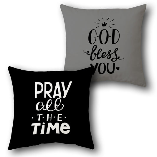 God Bless Prayer Design Cushion ( Front & Back )
