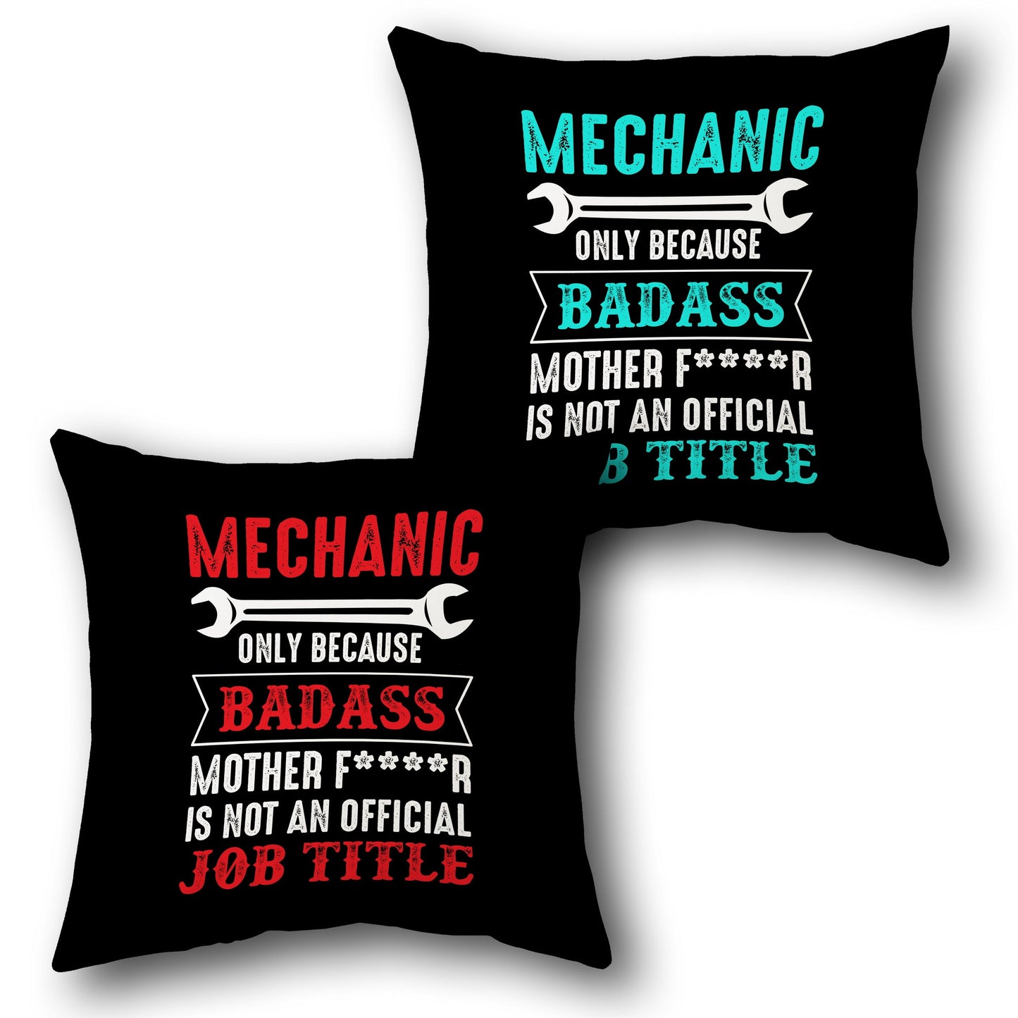 Badass Mechanic Cushion (Front & Back)
