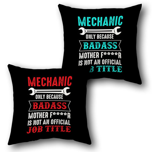 Badass Mechanic Cushion (Front & Back)