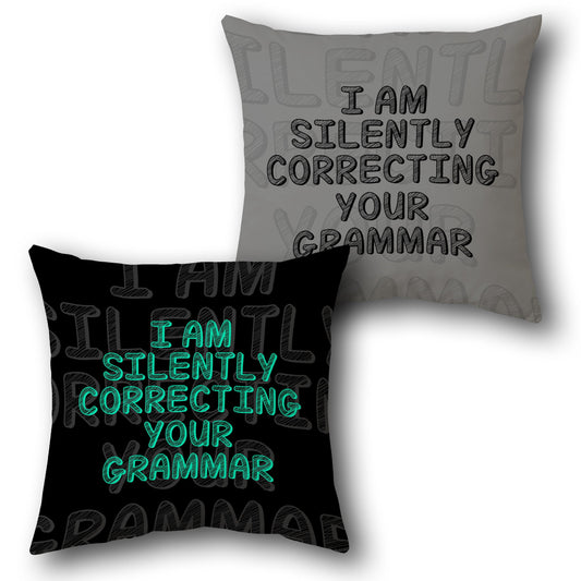 "Grammar Nerd Cushion (Front & Back)"