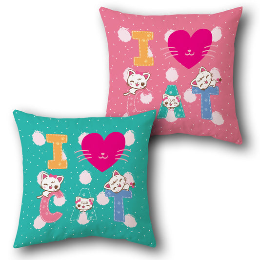 I Love Cats Cushion (Single, Front & Back)
