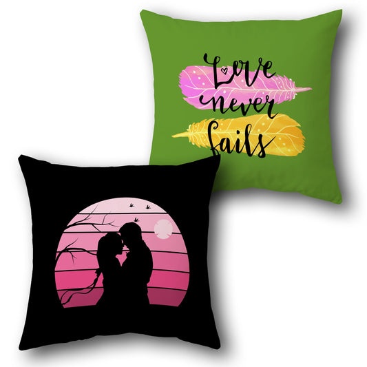 Love Never Fails Cushion (Front & Back)