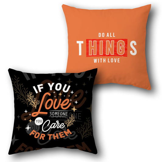 "Do All Things with Love" Single Cushion (Front & Back)