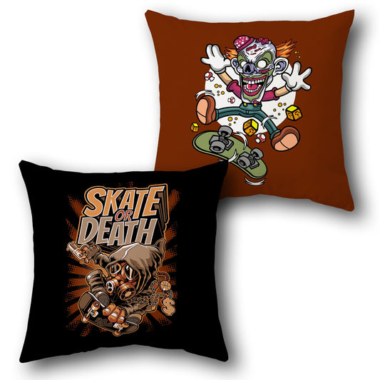 "Skate or Death" Single Cushion (Front & Back)
