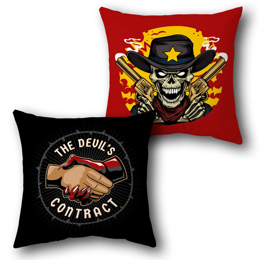 "The Devil's Contract" Single Cushion (Front & Back)